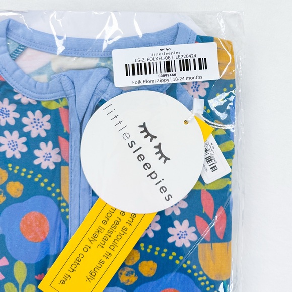 Little Sleepies Folk Floral Zippy 18-24 months NWT NIB - Picture 2 of 3